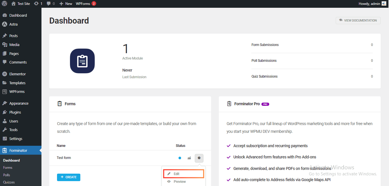 Websites on WordPress