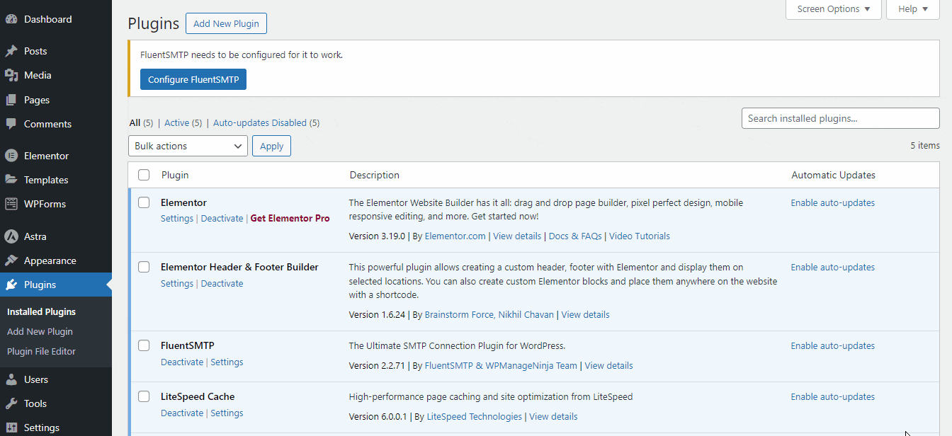how to setup SMTP in wordpress