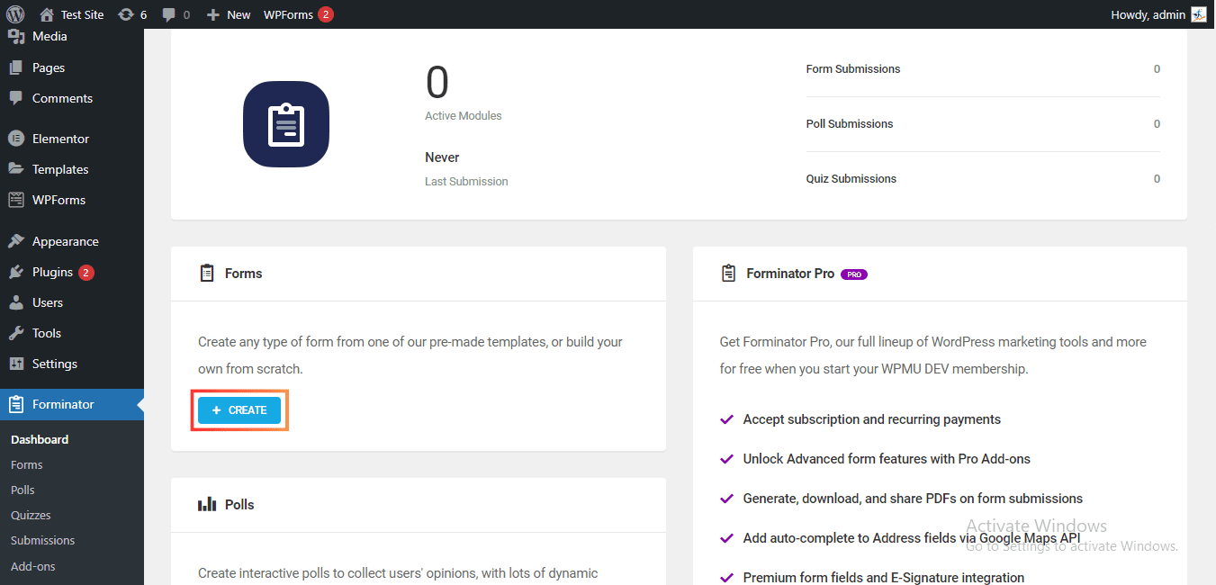 Websites on WordPress