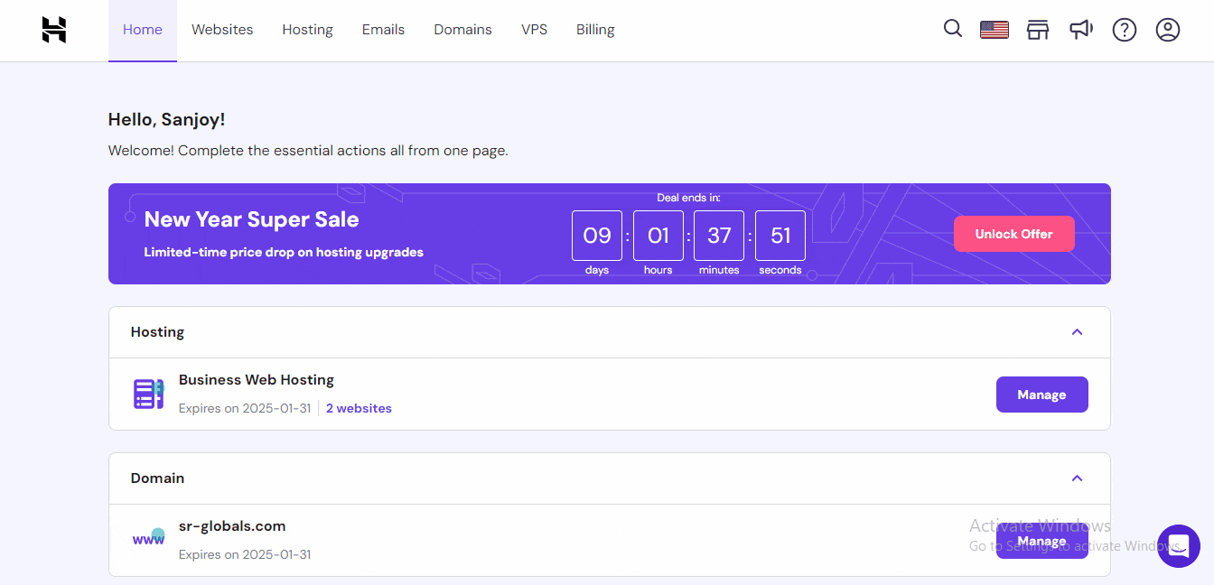 Installing WordPress on Hostinger