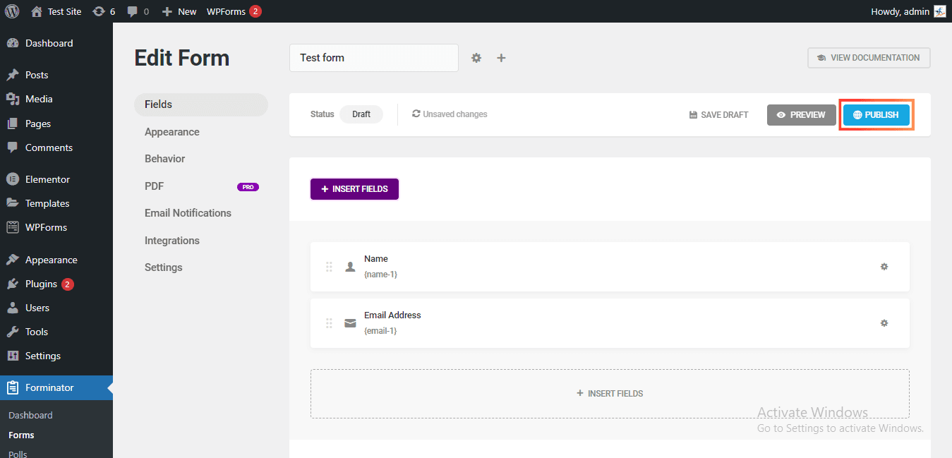 Websites on WordPress