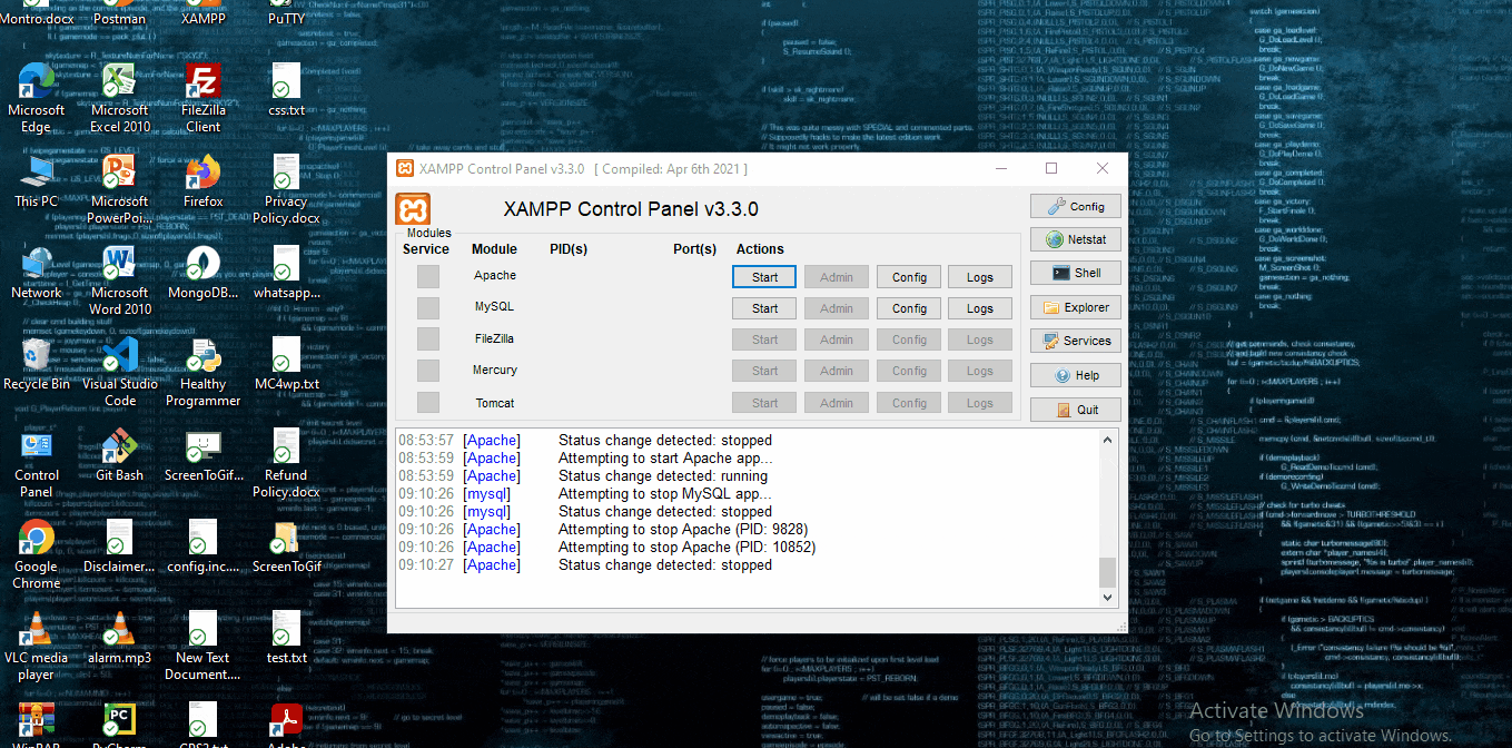 create database on localhost
